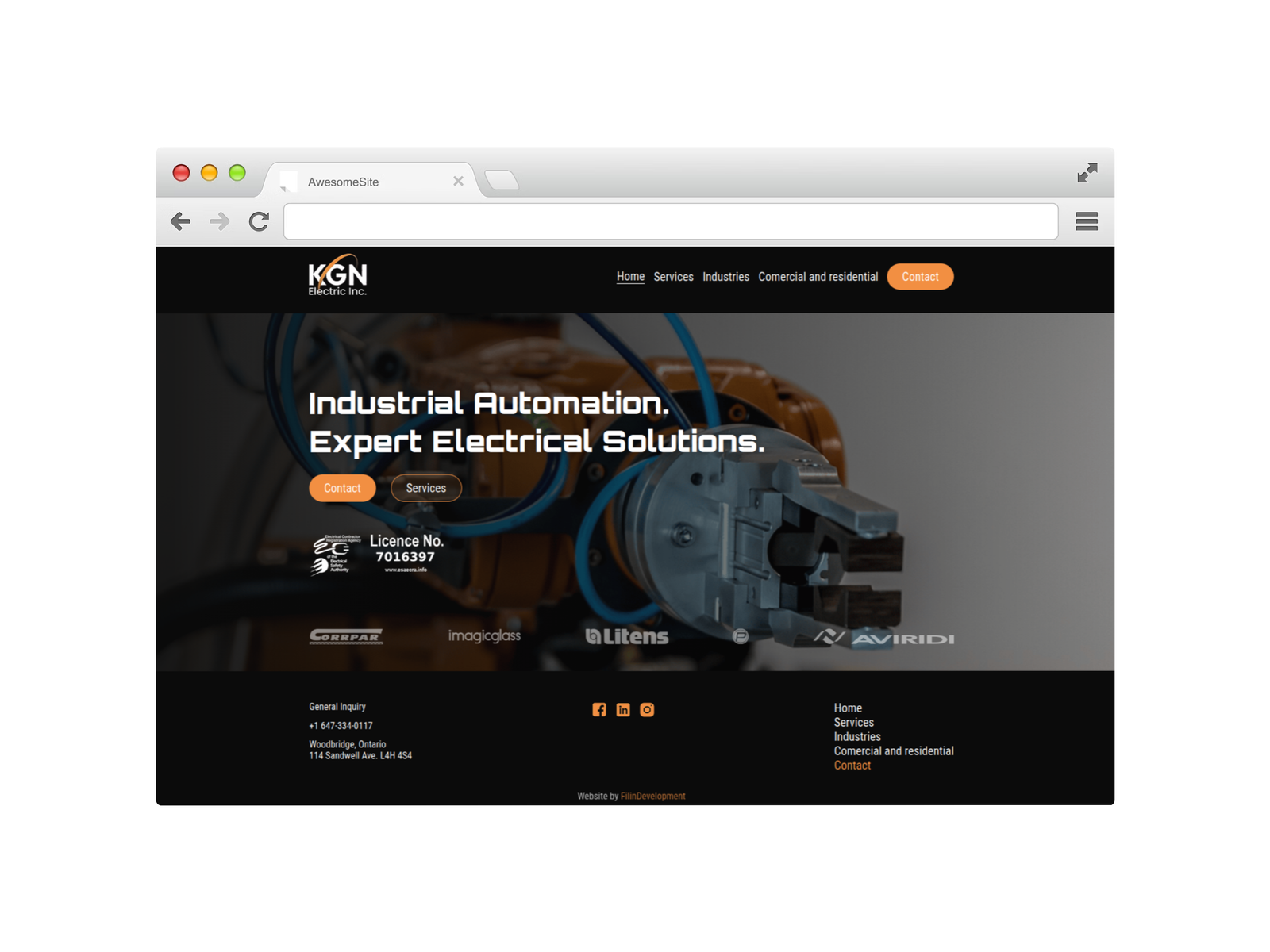 preview of olivia bailey interiors website