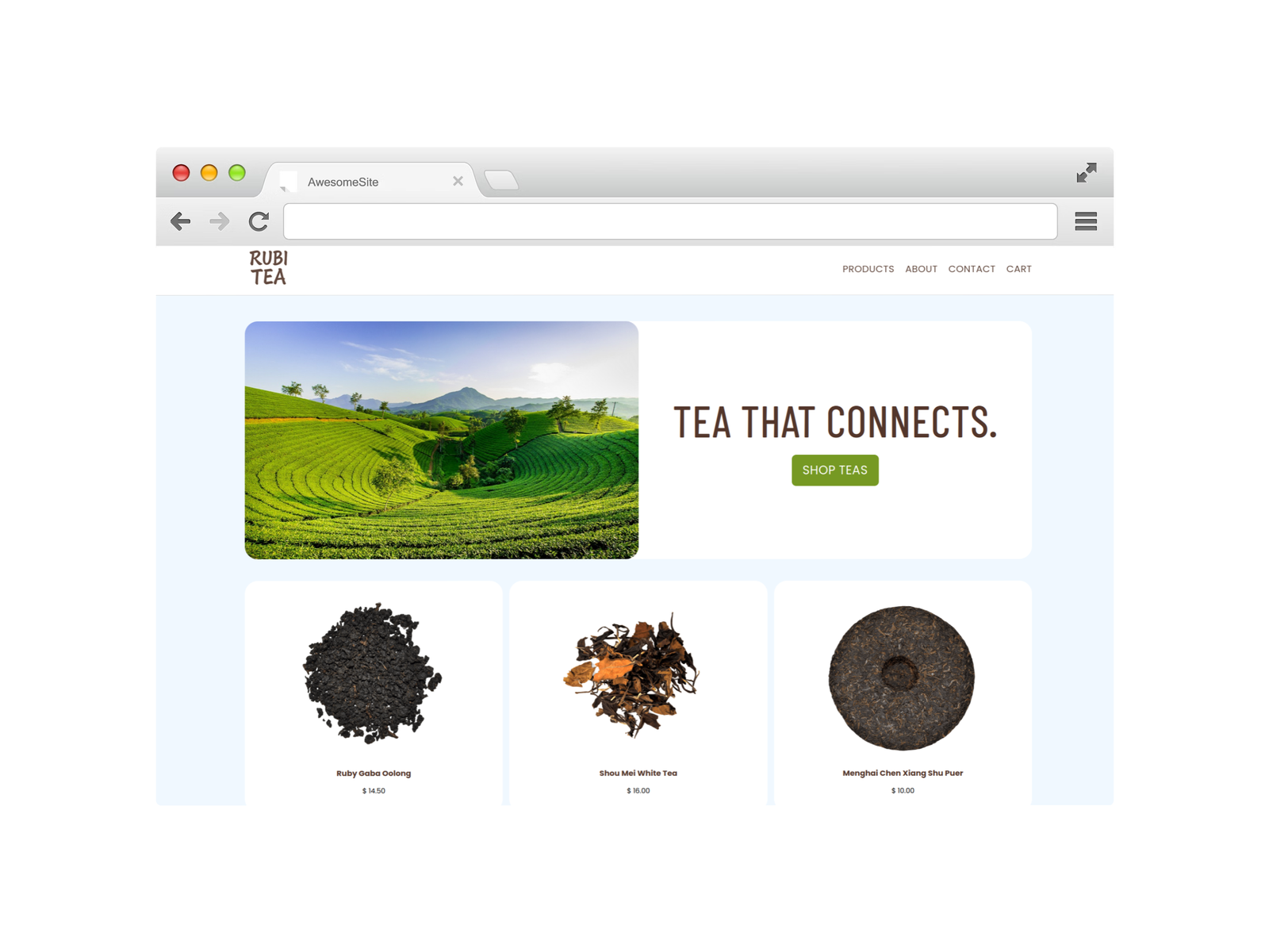 preview of rubitea.com website